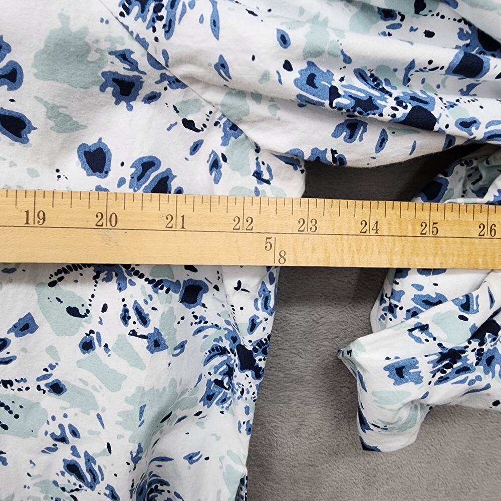 NWT Kaktus Women XXL Blue White Shibori Tie Dye Dress Button Up Pockets Tie Belt - Picture 10 of 13